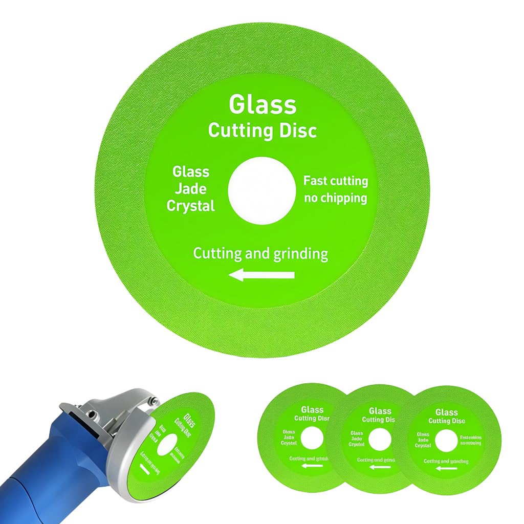 100-mm-glasschneidklingen – 4er-pack – Diamantmaterial, Grün – Schneidet Glas Und Keramik