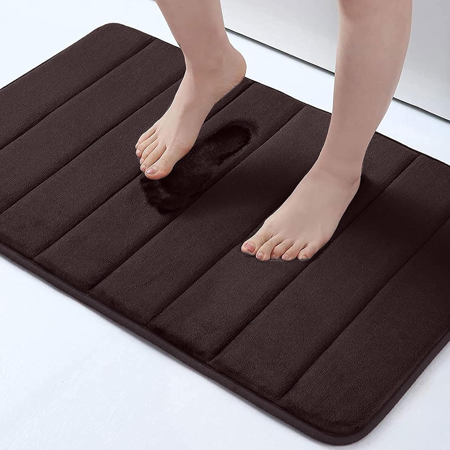 Badematte Aus Memory-schaum, Saugfähig, Rutschfest, Waschbar – 40 X 60 Cm, Kaffeebraun