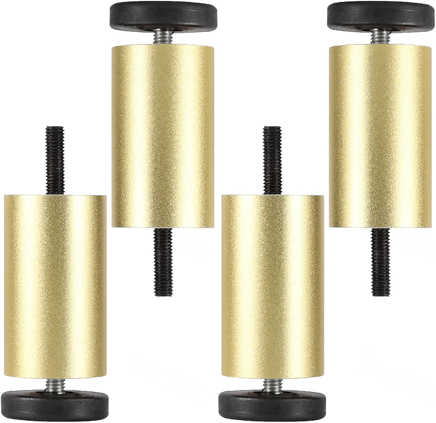Verstellbare Möbelfüße Aus Aluminiumlegierung – 4 Sets Runde, Goldfarbene Füße – 10 Cm