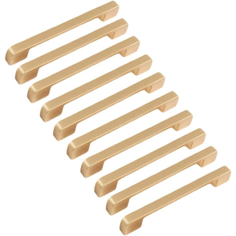 Ein Set Aus 10 Möbelgriffen Aus Zinklegierung – Goldfarben – 128 Mm Mittenabstand –