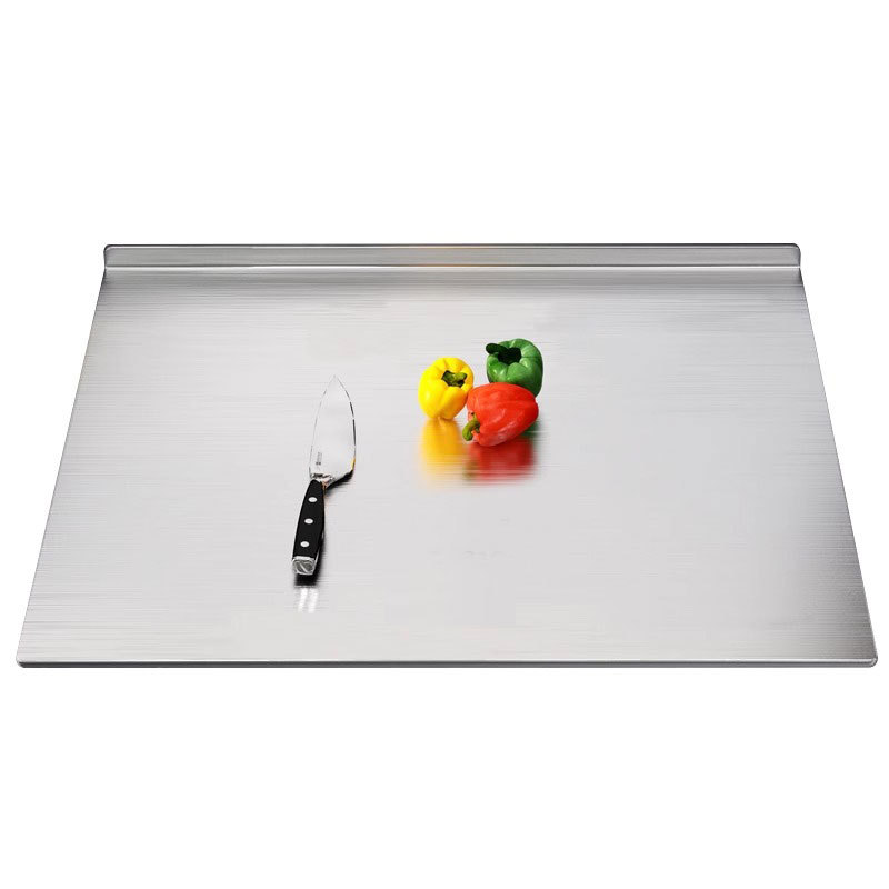 Schneidebrett Aus Edelstahl, 40 Cm Lang X 40 Cm Breit, Edelstahl - Silber - Leicht Zu Reinigen.