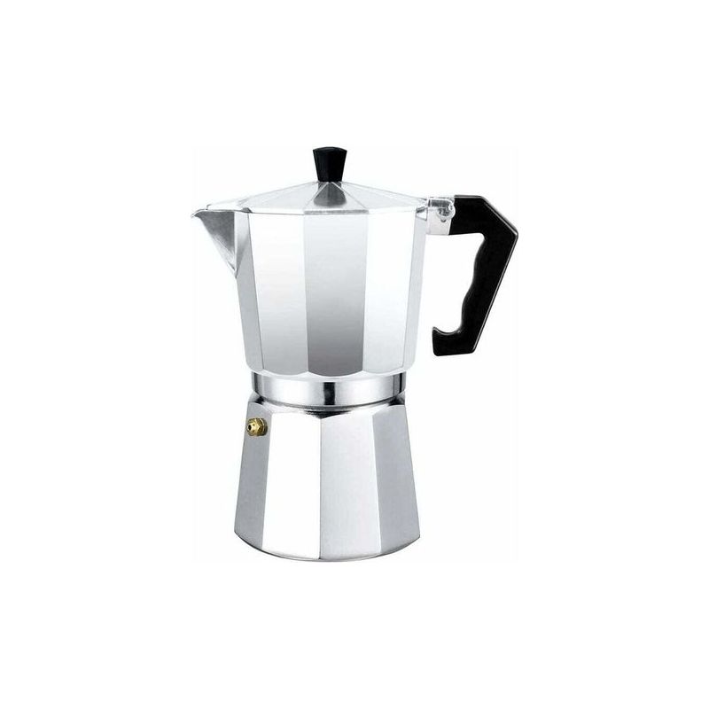 Italienische Moka Express Kaffeemaschine Aus Aluminium – 9 Tassen (450 Ml) – Transparenter Deckel – Geeignet Für Gas- Und Keramikkochfelder