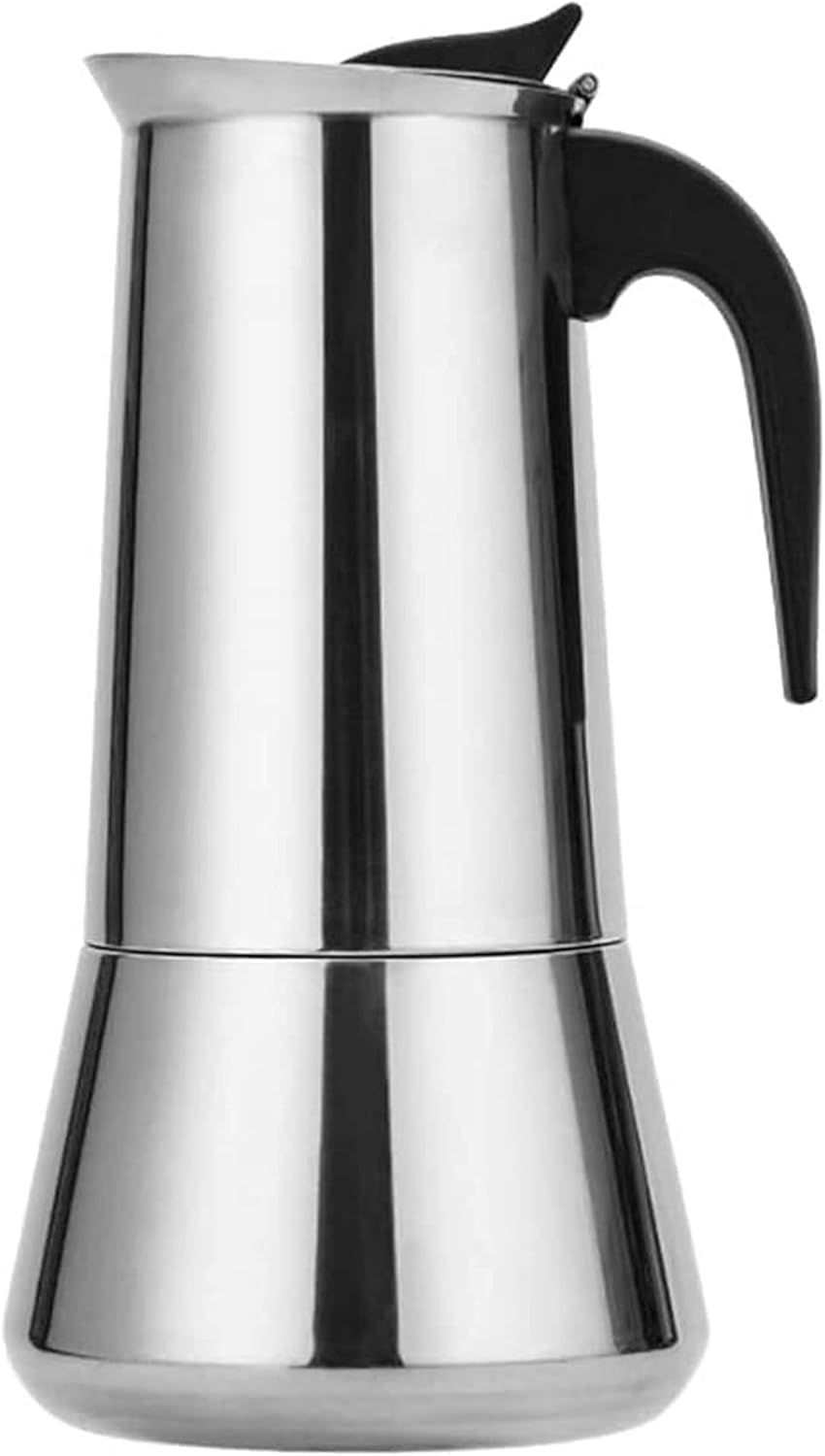 Kaffeemaschine (100 Ml) Für 6 Personen, Aus Edelstahl – Für Alle Herdarten Geeignet – Leicht Zu Reinigen