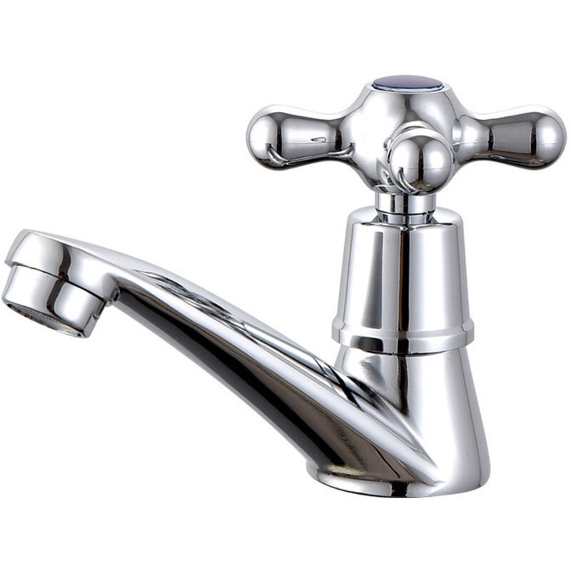Kaltwasserhahn Aus Verchromter Legierung – Robustes Aluminium – Ergonomischer Fünf-griff – Spritzschutz – Schlauch Nicht Im Lieferumfang Enthalten