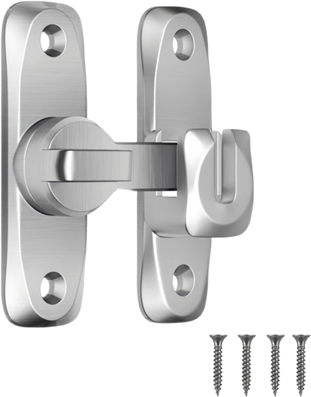 90°-schiebeschloss – Aluminiumlegierung – Silber – Flachmontage – Geeignet Für Schlafzimmer Und Büros