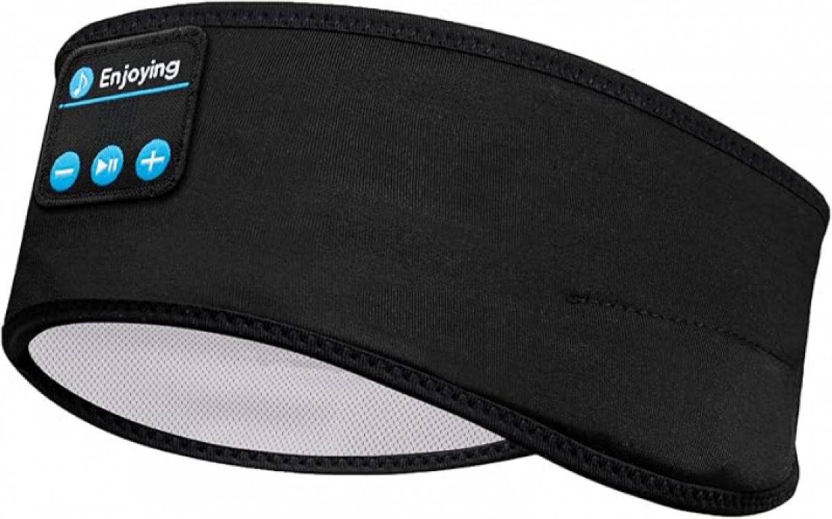 Bluetooth-schlafkopfhörer, Sport-stirnband, Schlafkomfort, Bluetooth V5.2, Musik, Schlaf, Training, Reisen, Schwarz