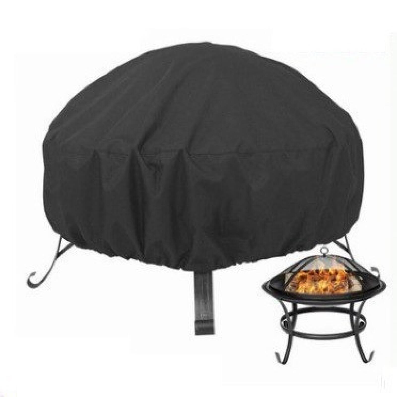 Runde Feuerschalenabdeckung – Wasserdicht Und Uv-beständig – Verstellbarer Kordelzug – 80 X 65 Cm