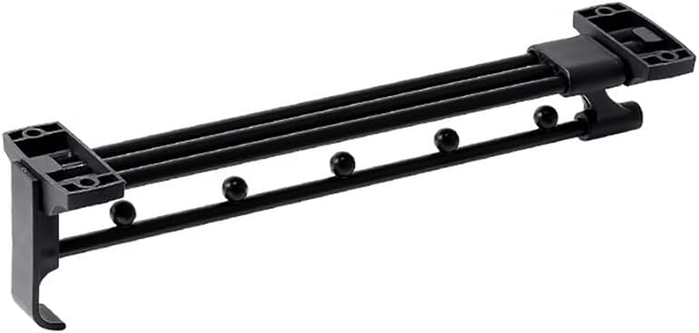 Kleiderbügel, Verstellbar, Teleskopstange, Verschiebbarer Teleskopbügel, Schwarz (30 Cm).