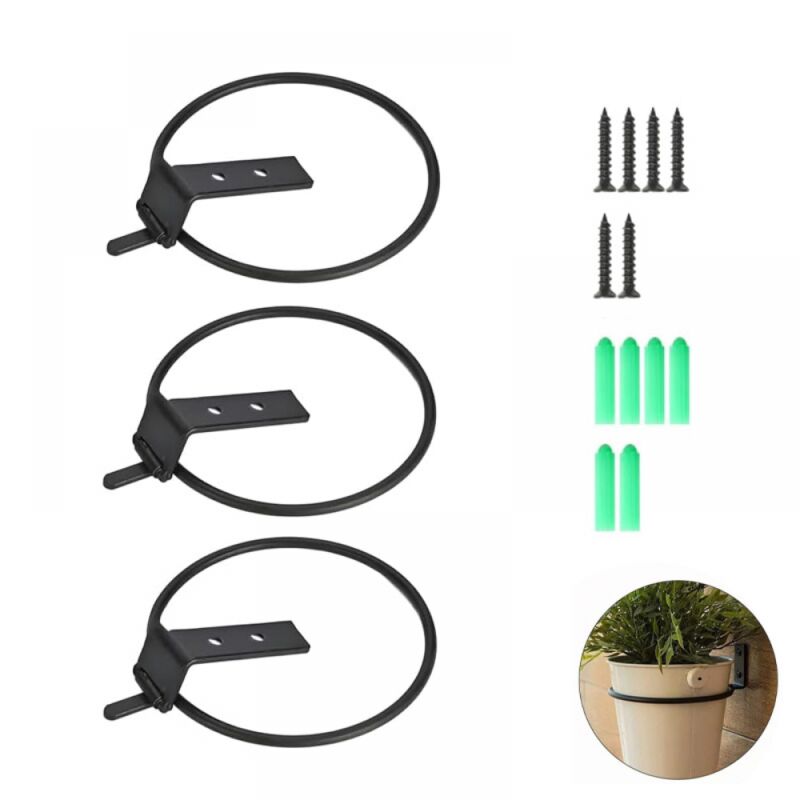 Blumentopfringe – Pflanzenstützen – Faltbar – Metallhaken Für Die Wandmontage – 3er-set – 20 Cm