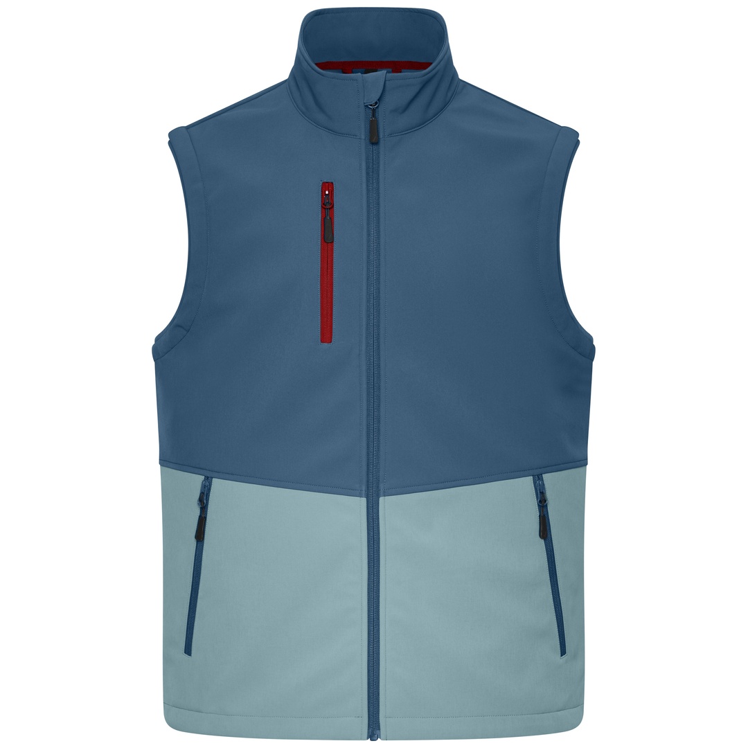 James & Nicholson Softshellweste Workwear Jn1888 Gr. L Deep-blue/steel-blue