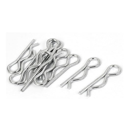 2,5 Mm X 45 Mm Geteilte Federstifte Mit R-clip, Silberfarben, 10 Stück
