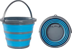 Faltbarer Eimer, Haushaltsreinigungseimer, 10 L – Ideal Für Reisen, Auto, Camping, Wohnmobil, Wandern Und Angeln – Kompakt, Platzsparend Und Robust