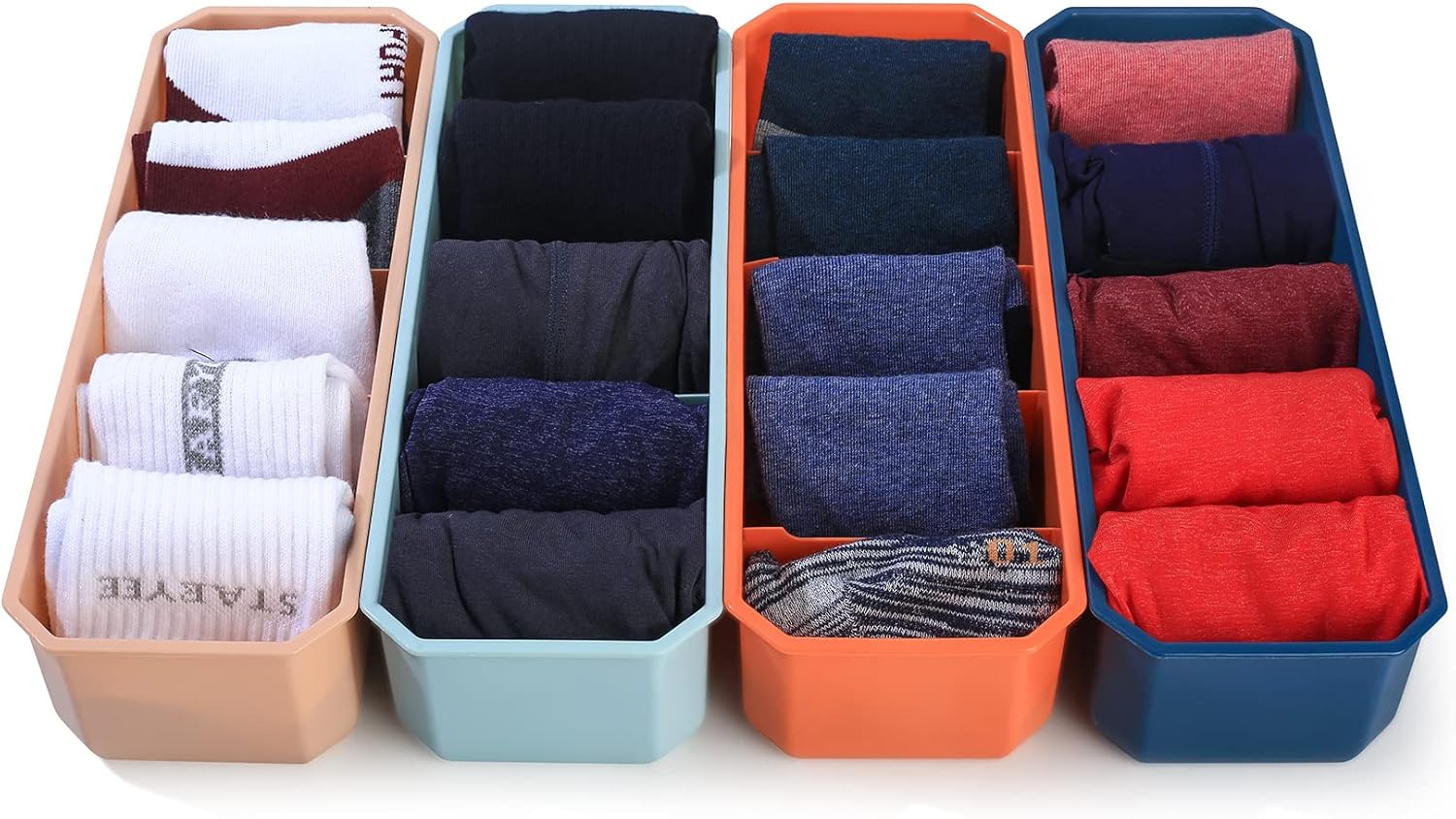 4-teilige Aufbewahrungsboxen Für Unterwäsche Und Socken, Schubladenorganizer Für Den Kleiderschrank, Schubladeneinteiler Für Zuhause, Bhs, Socken, Slips