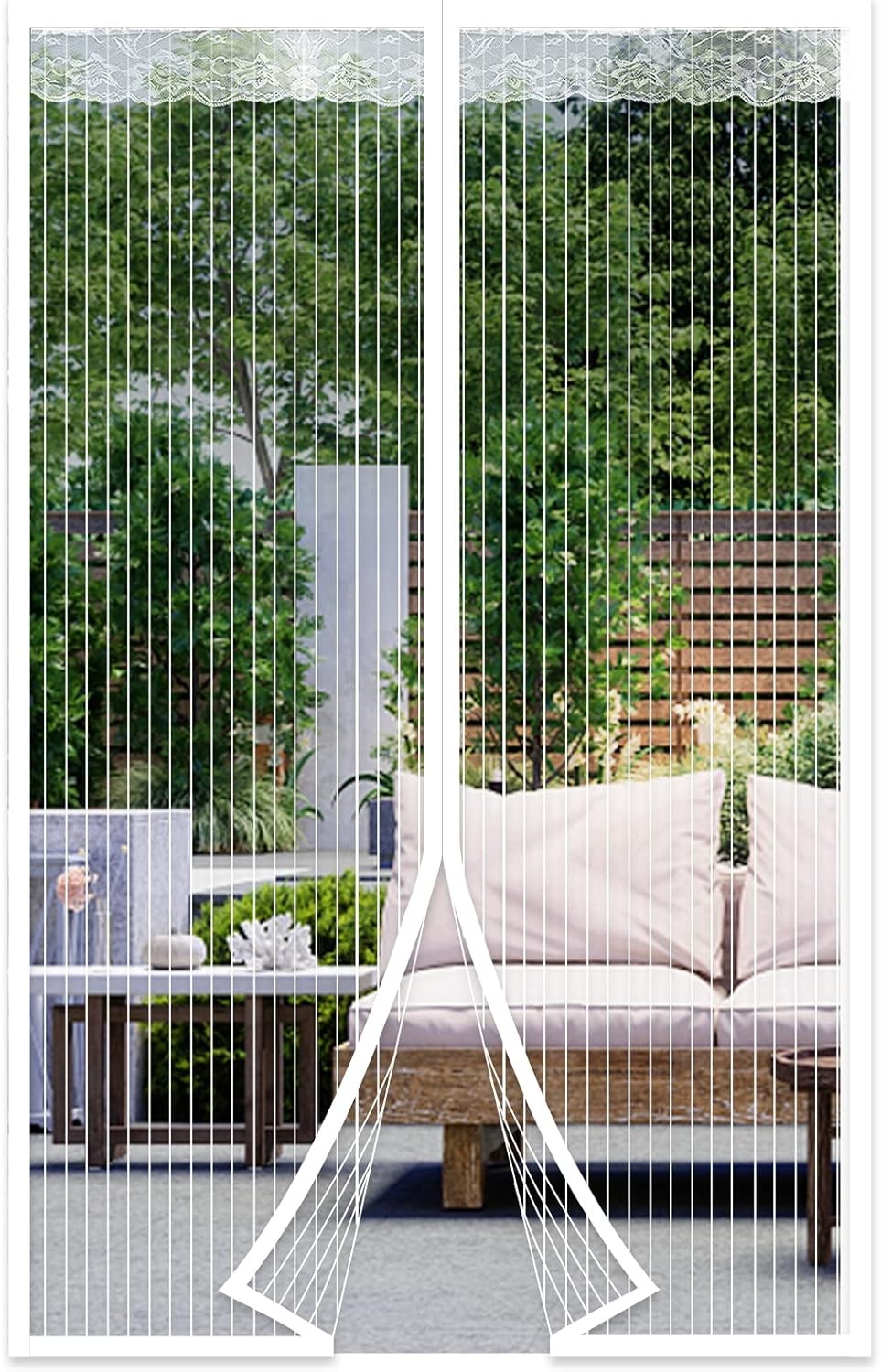 Magnetisches Moskitonetz Für Türen Und Fenster, 100 X 200 Cm, Türvorhang Mit Mückenschutz, Ultrafeines Netzgewebe, Mit Magnetverschluss, Kein Bohren Erforderlich, Für Balkon Und Schlafzimmer, Weiß