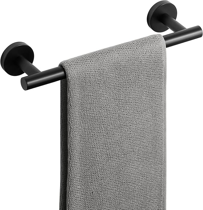30 Cm Wandhandtuchhalter Aus Robustem Edelstahl Für Bad, Küche, Kleiderschrank, Flur, Mattschwarz