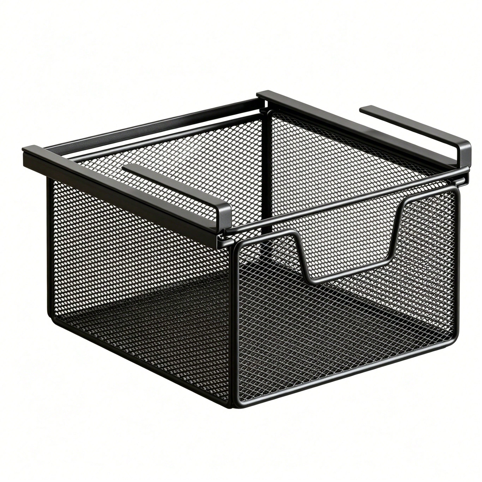 Hängender Schiebekorb, Aufbewahrungsorganizer Aus Metall, Kein Bohren Erforderlich, Küchenschublade, Schiebebox, Für Büro, Küche, Kleiderschrank Und Badezimmer (schwarz))