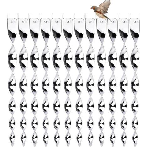 12 Reflektierende Spiralen (30 Cm) – 360°-vogelabwehr – Universeller Vogelschutz Für Garten, Terrasse Und Balkon – Umweltfreundlicher Und Langlebiger Vogelschutz