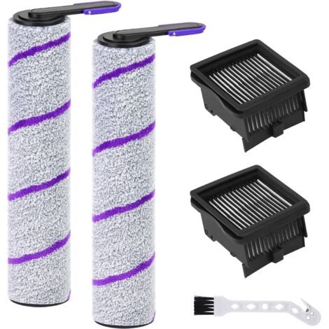 Bürstenwalze Und Filter Für Rowenta X-clean 10 / Narwal S20 Pro Nass- Und Trockensauger Zubehörset: 2 Bürstenwalzen + 2 Ersatzfilter + 1 Reinigungsbürste