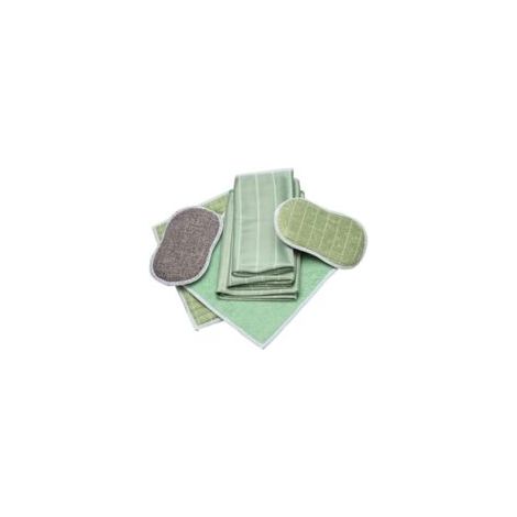 Komplettes Reinigungsset: 6 Bambus-mikrofasertücher (2 Tücher + 2 Poliertücher + 2 Schwämme) – Ideal Zum Reinigen Und Polieren Glatter Und Empfindlicher Oberflächen – Crezuo