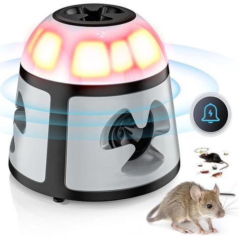Ultraschall-nagetierabwehrgerät Für Den Innen- Und Außenbereich. Integrierte Taschenlampe. Automatische Erkennung. Abdeckungsbereich: 20.600 M².