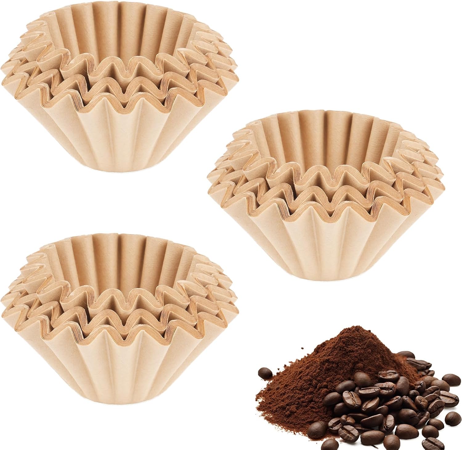 150 Papierfilterkörbe, Papierkaffeefilter, 45/155 Mm Papierfilter Für Kaffeemaschinen, Für Zuhause Und Büro