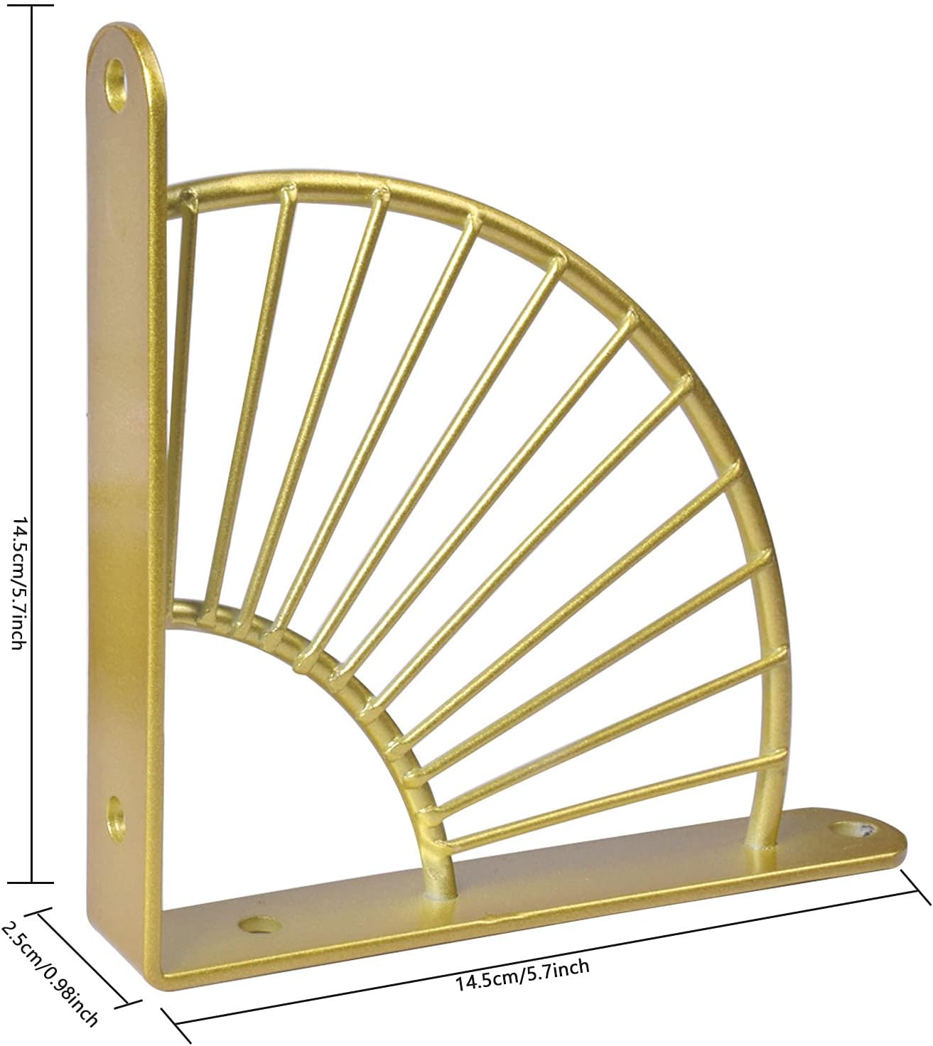 Wandregalhalterungen, Dreieckige Wandregalhalterungen, Regalträger (gold)