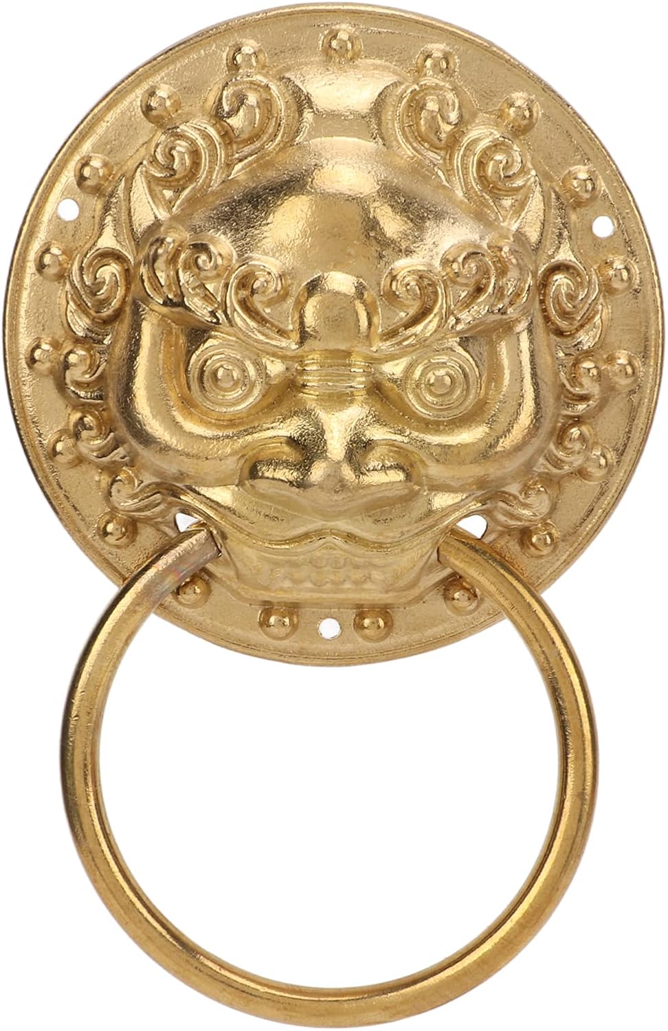 Heurtoir De Porte Antique, Tête D'Animal De Style Chinois Poignée De Porte En Bois Installation Facile Anneau