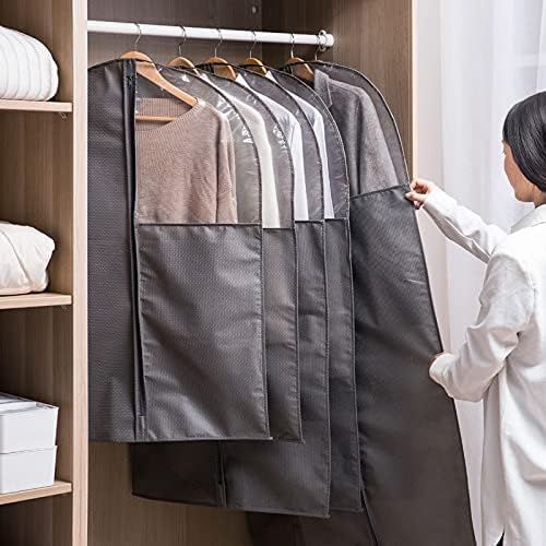 2-teilige Kleiderhülle Aus Vliesstoff, Feuchtigkeits- Und Staubdicht, Aufbewahrungstasche Für Kleiderschrank, Beutel, Organizer, 60 X 135 Cm