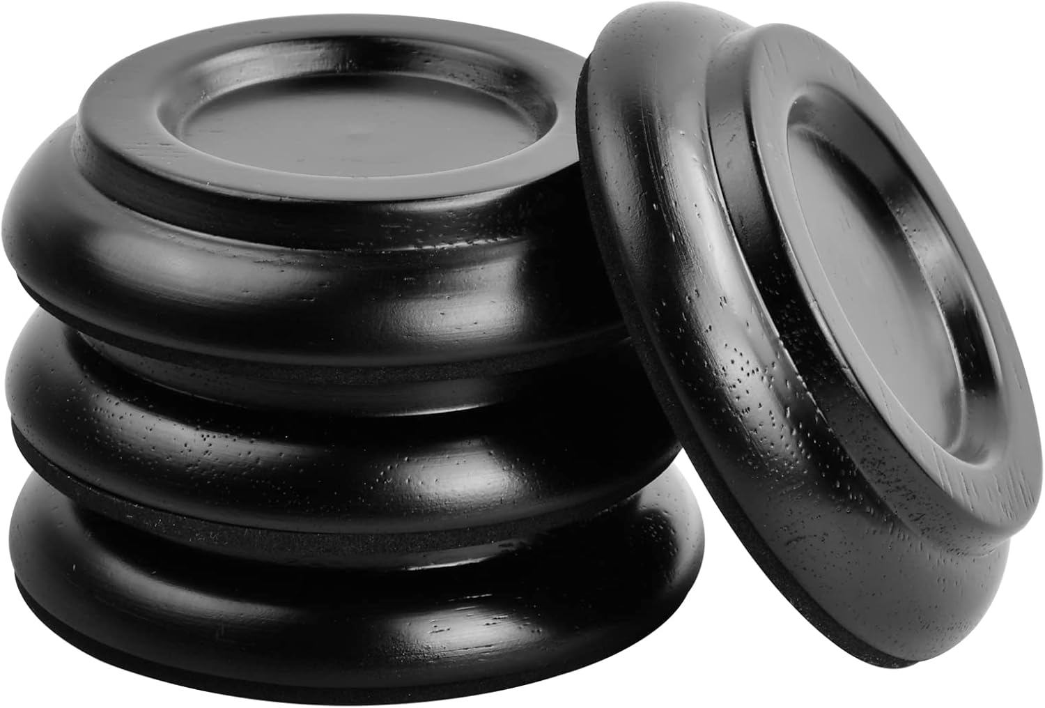Stück Klavierfüße Aus Hartholz, Schutzpads Für Klaviere, Möbelbeinschoner, Rutschfeste Fußpads (schwarz)