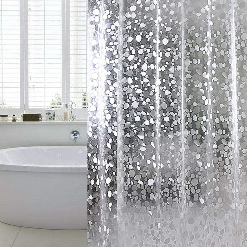 Anti-schimmel-duschvorhang 180 X 200 Cm – 100 % Wasserdichtes Und Waschbares Pvc – Optimaler Spritzschutz