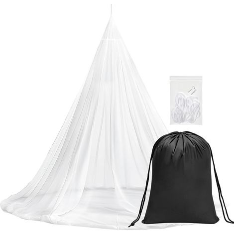 Reise-moskitonetz Mit Reisetasche, Aufhängeseil, Offenes Design, 2,2 M Hoch, 12 M Umfang, Doppel-/einzelbett, Für Den Außenbereich