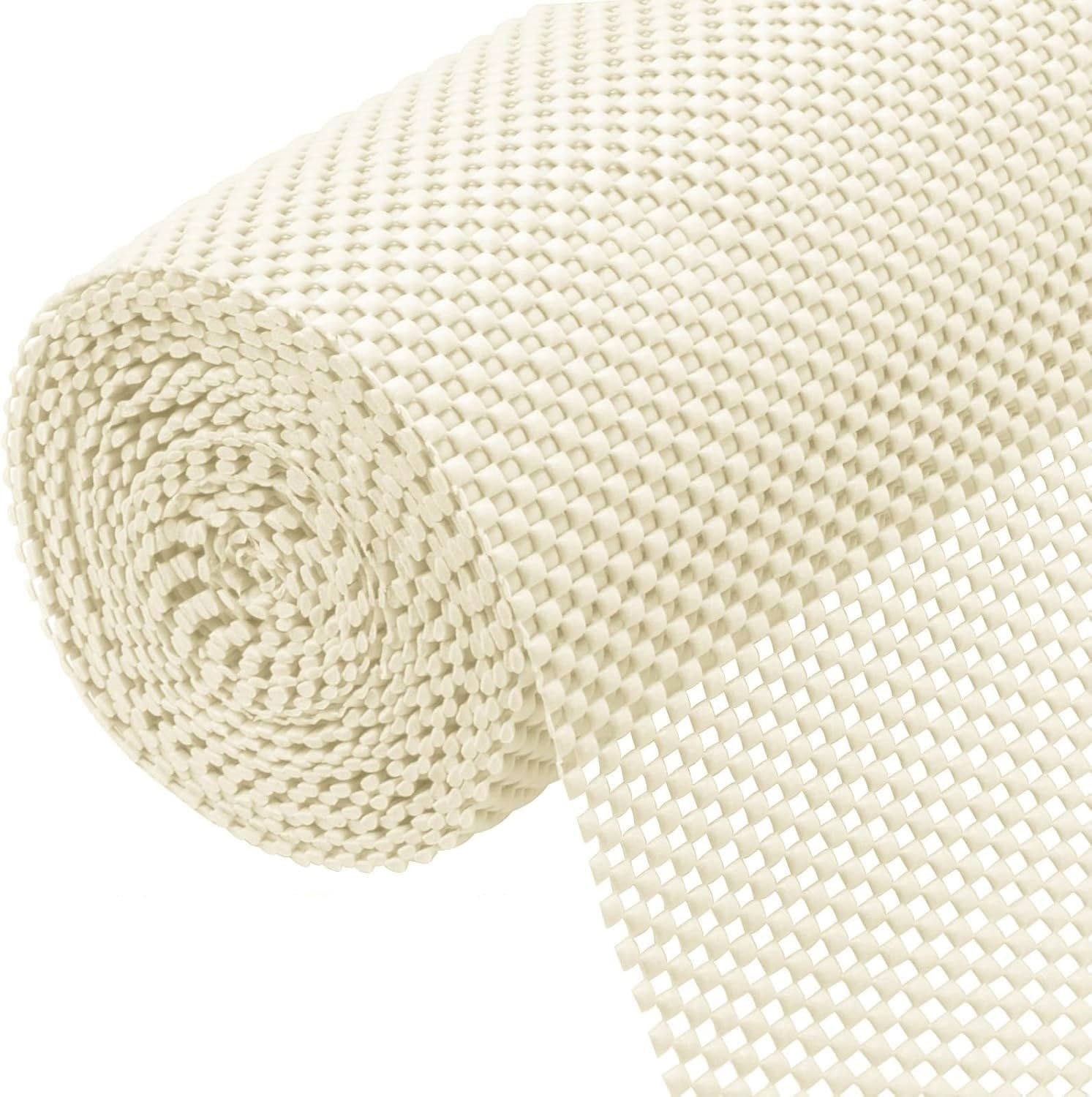 Mehrzweck-antirutschmatte, 40 Cm X 600 Cm Pvc-antirutschmatte, Schubladen- Und Regaleinlage, Wasserdichte Bodenschutzmatte (weiß)