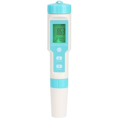 Elektronischer Präzisions-meerwassertester – Misst Salzgehalt, Ph-wert, Tds, Ec, Orp Mit Hintergrundbeleuchtetem Display Und Wasserdichter Funktion – Batterien Im Lieferumfang Enthalten
