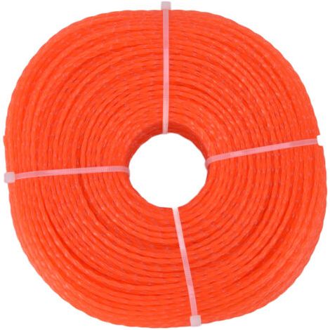 Hochleistungsfähige, Geflochtene Schneidfaden 2,4 Mm 120 M Orange Für Freischneider, Kompatibel Mit Husqvarna, Ryobi Und Stihl Zubehör -