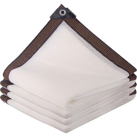 Schattierungsnetz, Weißes Sonnenschutznetz, Durchlässiges Schattierungsgewebe, Geeignet Für Gewächshäuser, Terrassen, Gärten Und Pflanzen (3x4 Meter).