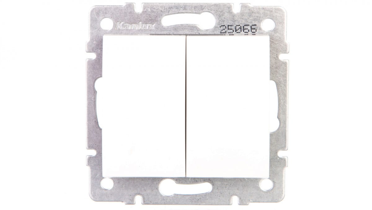 Logi Zweigruppen-schraubschalter 10ax 250v Weiß 021010102 25066