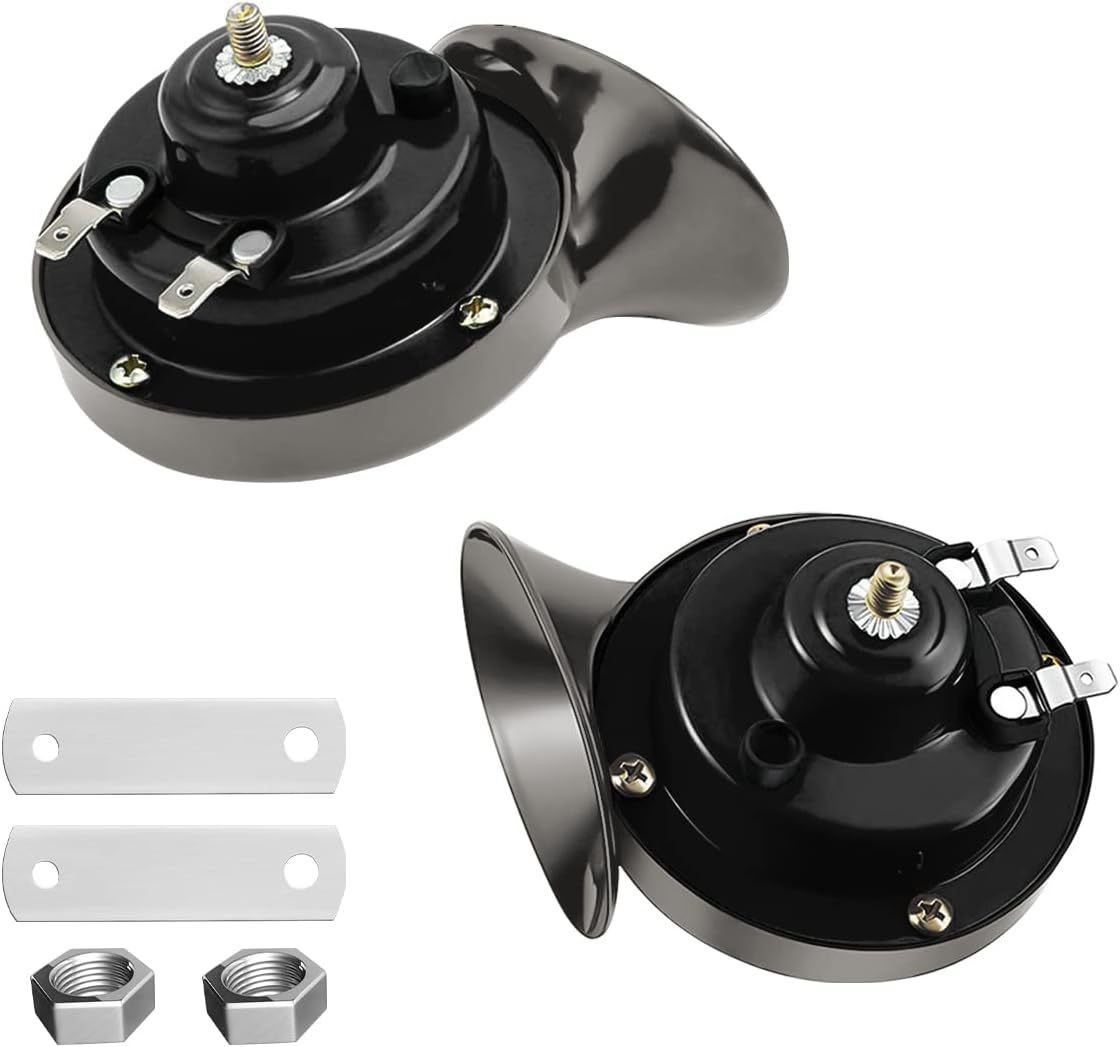 12v Wasserdichter Autohorn-schallgenerator – Niedrige Und Hohe Tonerzeugung, Kompakte Schwarze Lautsprecher Für Notfallhorn-lsw