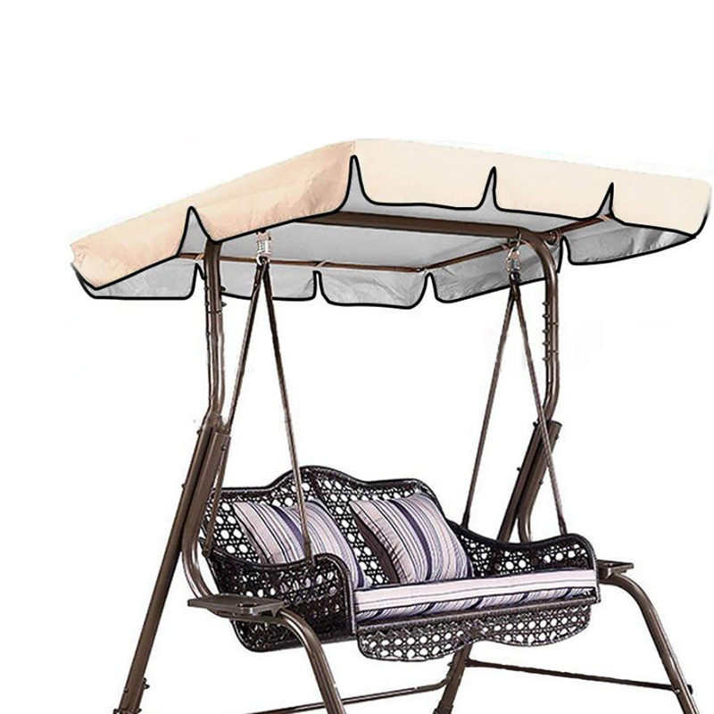 Wasserdichte Und Staubabweisende Schutzabdeckung Für Außen- Und Garten-schaukeln – 210d Silberbeschichtetes Material, Beige Farbe – Maße: 164 X 114 X 15 Cm (abdeckung Nur, Ohne Sitz)-lsw