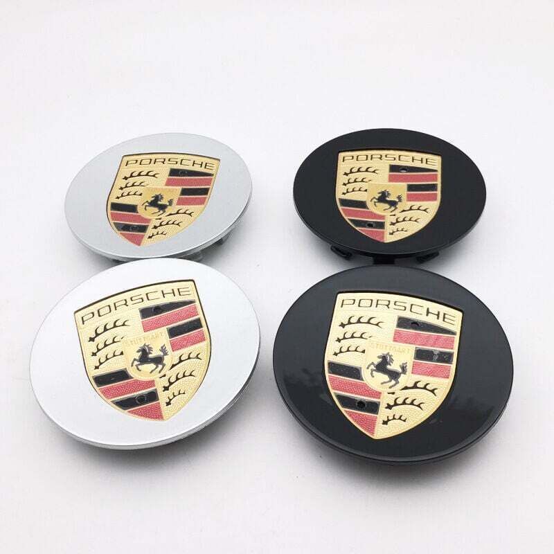 Silberne Porsche-radkappen 75 Mm, 4er-set (einzeln Erhältlich)