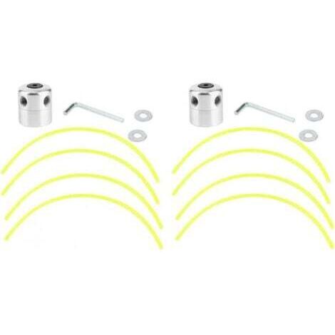 2 Sets Universeller Aluminium-freischneiderköpfe Mit Doppelter Nylonfadenspule, Freischneiderzubehör