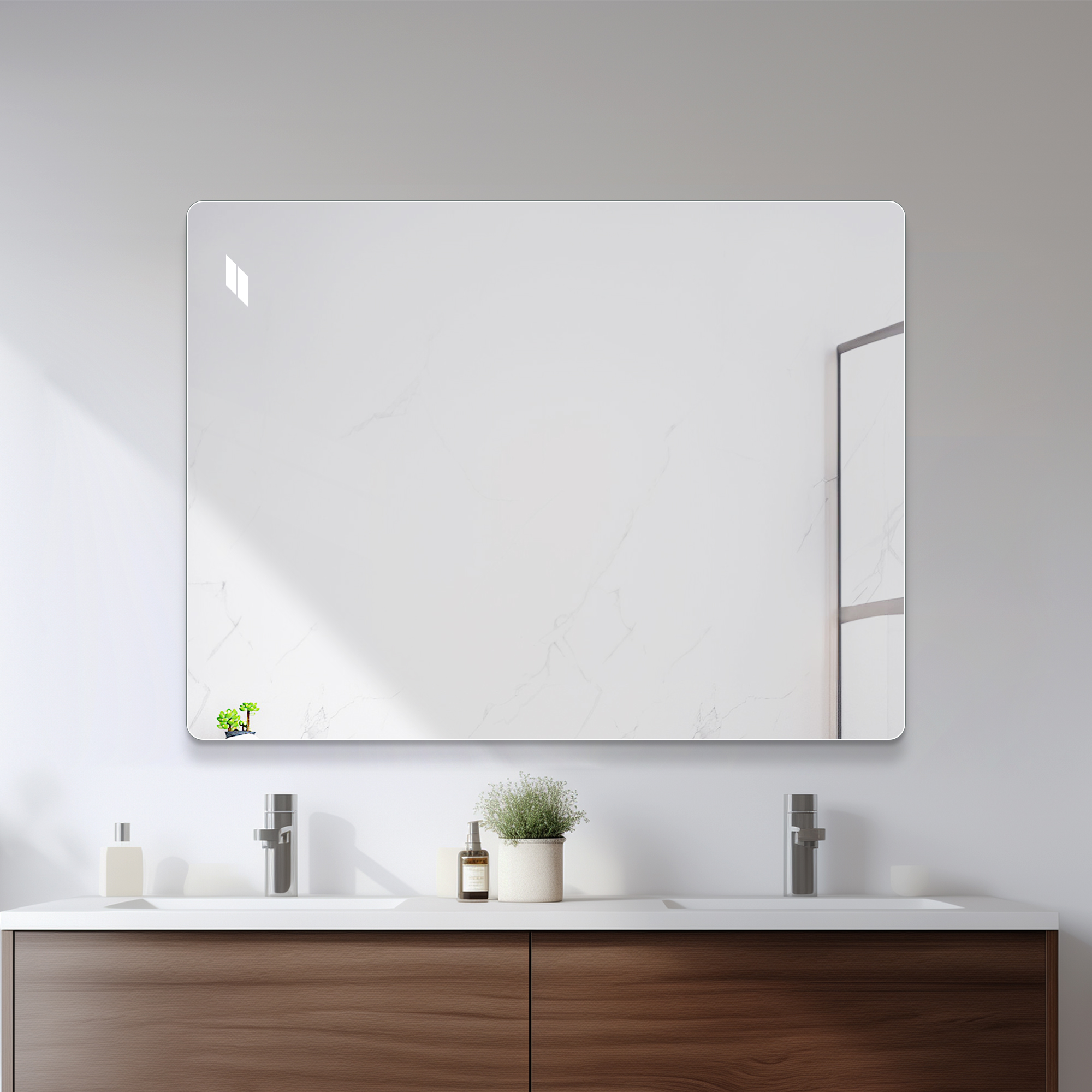 6080cm Frameless Wall Mirror – Hd Copper-free Bathroom Mirror, Modern Vanity / Bedroom / Entryway Mirror, Vertical Or Horizontal Hanging Decorative Mirror With Shatterproof Film