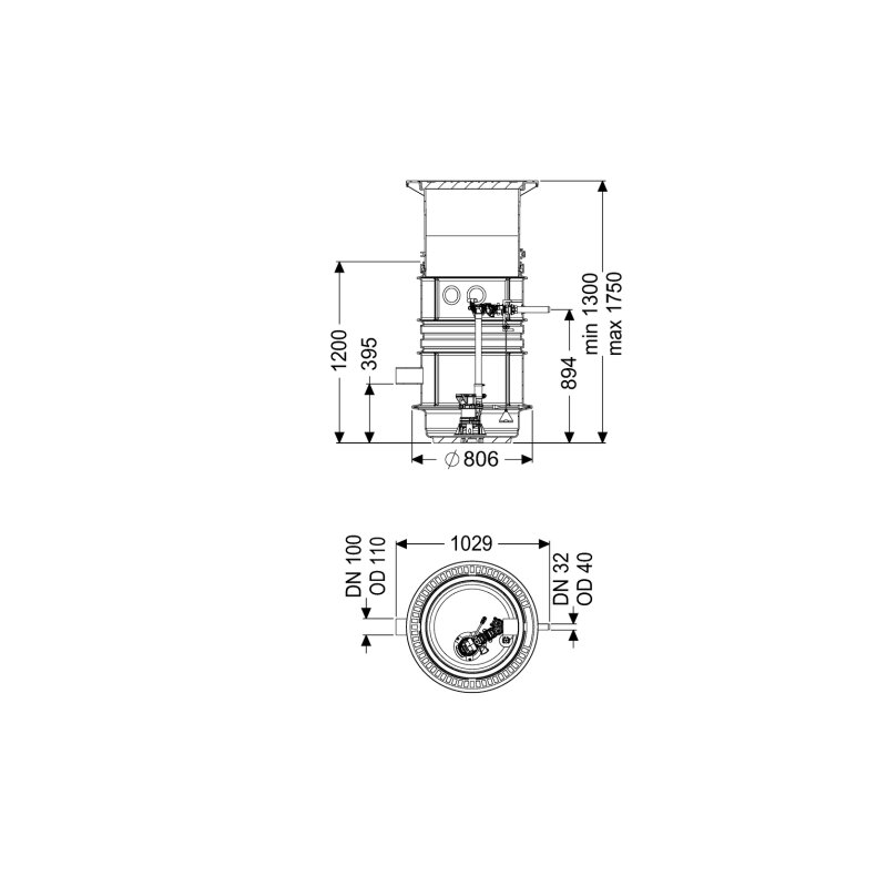 Kessel Aquapump Pumpstation Medium Tronic 230v Gtf 600, 1300-1750mm, Klasse D 400, Pneumatisch