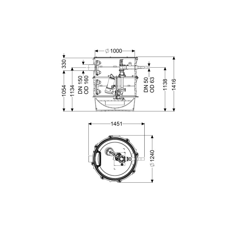Kessel Aquapump Pumpstation Xl Tronic Stz 3700 Betriebsart S1, Abwasser Fäkalienhaltig, Einbau Ins Erdreich