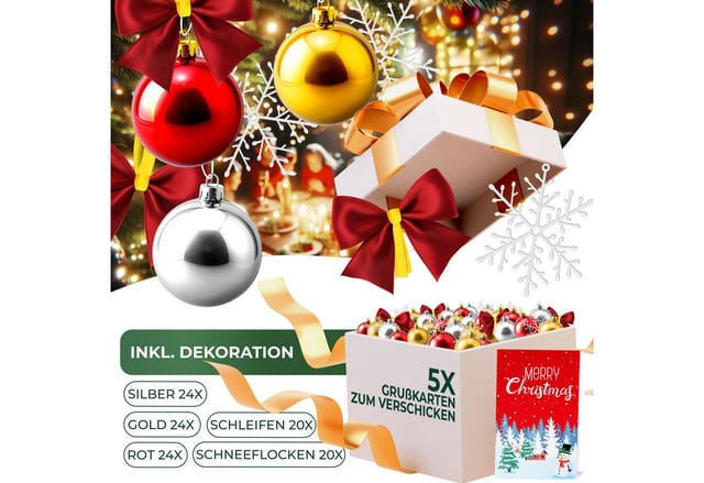Kesser® Weihnachtsgirlande Led Beleuchtung Girlande Weihnachtsdeko In & Outdoor