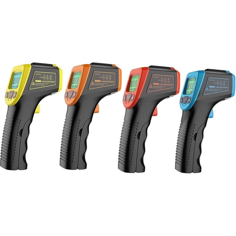 Digitales Infrarot-thermometer Für Grills, Messbereich Von -50 Bis 600 °c, Automatische Datenabschaltung, Hlk-reparatur (blau)
