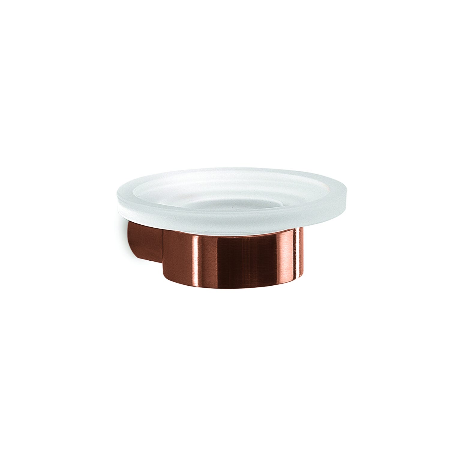 Wandseifenschale Roségold Aus Messing, Edelstahl Und Satiniertem Glas Palazzo