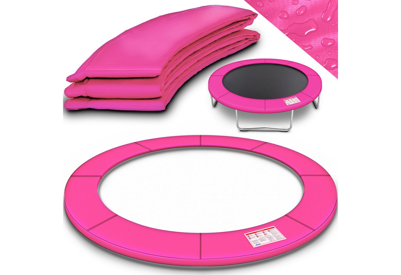 Kiduku® Trampolin Randabdeckung Pink Ø305 Cm Federabdeckung Reißfest Randschutz Bild 4