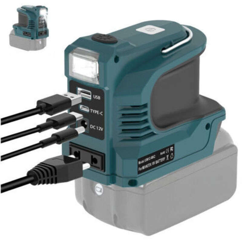 Tragbare Usv (180 W) 18 V Bis 220 V – 1 Netzanschluss, 1 Usb-anschluss (qc 3.0), 1 Usb-c-anschluss (pd 3.0) – Überhitzungs- Und Kurzschlussschutz – 220 V, 220–230 W