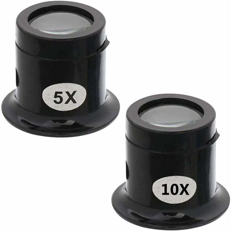 Uhrmacherlupe, 5x/10x Okularlupe Für Juweliere, Uhrenlupe Für Schmuck, Diamanten, Edelsteine (schwarz)