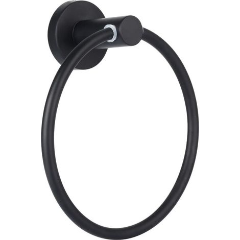 Handtuchhalter, Mattschwarzer Handtuchring, Runder Handtuchhalter Für Bad, Küche, Terrasse
